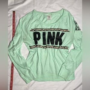 PINK Victoria's Secret Mint Green Sweatshirt